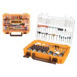 INGCO AKMG4208 Mini Drill Accessory Set - 420 Pcs Durable & Long-Lasting Includes Sanding Rings, Polishing Wheels, Diamond Blades, Grinding Heads & More for All Your DIY Needs!"