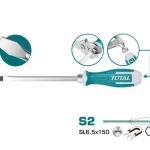 TOTAL TOOLS SLOTTED GO THROUGH SCREWDRIVER