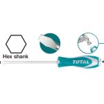 TOTAL TOOLS SLOTTED GO-THROUGH SCREWDRIVER THTGTS8200
