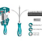 TOTAL TOOLS 12PCS FLEXIBLE SHAFT SCREWDRIVER SET THT250FL1206