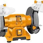 INGCO BG61502 Bench Grinder - 220-240V, 150W, 2950rpm, 150mm Wheel, Durable Aluminum Base, Adjustable Work Rest, Eye Shields & Tool Storage Included - Perfect for Long-lasting Performance!