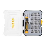 "INGCO HKSDB0378 37-Pc Precision Screwdriver Set - Durable S2 Steel, Ideal for iPhone/iPad Repairs, Includes Bits, Handle, Pry Bars & More for Long-Lasting Use!