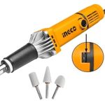 INGCO PDG5501 Die Grinder - 550W Power, 29,000 RPM, 220-240V, 6mm Collet, Aluminum Gear Housing, Extra Carbon Brushes & 3 Mounted Points - Durable & Long-Lasting, Ideal for DIY Projects!