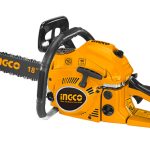 INGCO GCS5451811 46cc Gasoline Chainsaw - 1.8kW Power, 18" Cutting Length, Easy Start, Durable 2-Stroke Engine, 550ml Fuel Tank, Includes Chain & Guide Bar - Perfect for Tough Jobs!