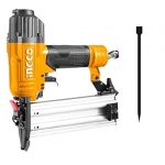 INGCO ABN15501 Air Brad Nailer - 100 Capacity, 15-50mm Ga18, Quick-Release Nose for Easy Jam Clearance, Includes 1000 Brad Nails & Multiple Connectors! Durable & Reliable for All Your Projects!