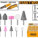 INGCO AKB1001 10 Pcs Grinding Burrs Set for Die & Mini Grinders ? 6mm & 3mm Shank, Long Lasting, Perfect for PDG4003, PDG5501, MG13328, MG2008, CMGLI2001 ? Versatile Shapes for All Your Projects!
