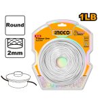 INGCO ALS2001 Trimmer Line - 2.0mm Diameter, 1LB Weight, Round Type - Durable & Long-Lasting for CSTLI20018, CSTLI20028, CSTLI202522, & More Lithium-Ion String Trimmers