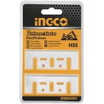 "INGCO EPB820301 Planer Blades - Durable HSS 82x29x3.0mm, 2pcs/set - Perfect Fit for PL5508, PL6808P, UPL5508, PL7508, PL7508-3 - Long-lasting Performance for Smooth Finishes!"