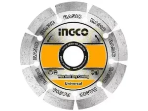 INGCO DMD011252 Dry Diamond Disc 125mm (5") x 22.2mm - Durable 10mm Blade for Stone Cutting (Concrete, Brick, Granite, Marble) - Versatile Wet/Dry Use - Comes in a Color Box!