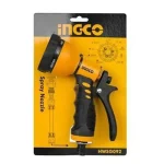 INGCO HWSG092 Plastic Trigger Nozzle - 9 Spray Patterns, TPR Insulated Soft Grip, Durable Nylon Lever, Long-Lasting & Comfortable - Perfect for Your Gardening Needs, Packed by Paper Hanger"