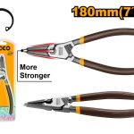 INGCO HCCP261803 Straight Head Circlip Pliers - 7"/180mm Internal Circlip Tool, Durable Cr-V Material, 1.8mm Head Diameter, Black Finish - Long-Lasting Performance, Perfect for Your DIY Projects!