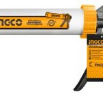 INGCO HCG0115 15" Aluminum Caulking Gun - Durable & Lightweight, 380mm Length, 51mm Diameter, Includes 1 Plastic Adaptor - Perfect for Long-Lasting Sealing Projects!