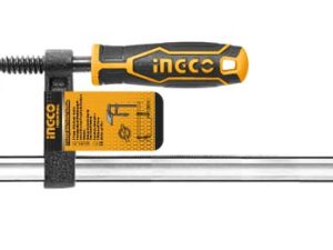 INGCO HFC020802 F Clamp - 80x300mm, 270KG Max Force, Durable Plastic Handle, 6x22mm Iron Ruler, 13.5mm Screw Thread - Long Lasting & Reliable for All Your Clamping Needs!