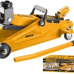 INGCO HFJ201 Hydraulic Floor Jack - 2 Ton Capacity, Durable & Long-Lasting, Min. Height 140mm, Max. Height 340mm, 200mm Travel, Weighs 8.5kg, Comes in Color Box - Perfect for Your Garage!