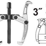 INGCO HGP08023 3" Two Jaws Puller - Durable Cr-V Material, Heat Treated, Chrome-Plated, Max Force 2000KG, Perfect for 80MM Applications, Packed in Color Box - Long Lasting Tool for Every Job!