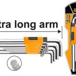 Durable INGCO HHK11092 Hex Key Set - 9pcs Extra-Long Arm, S2 Material, Sizes 1.5mm to 10mm, Heat Treated & Chrome Plated for Long-Lasting Performance! Perfect for All Your DIY Needs!