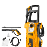 INGCO HPWR20008 High Pressure Washer - 220-240V 2000W Copper Motor, 150Bar (2200PSI), 6.0L/min Flow, Auto Stop, Soap Bottle & Spray Gun Included - Durable & Long Lasting!