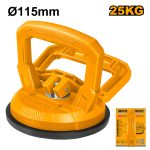 INGCO HSU012501 Sucker - Durable ABS Handle, 115mm Cup Diameter, Max Pull 25kg - Perfect for Heavy Lifting, Conveniently Packed in Color Sleeve!"