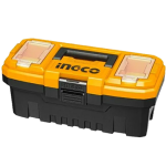 INGCO PBX1401 14" Plastic Tool Box - Durable & Lightweight with 3 Storage Areas, Scale Function, and Plastic Tray ? Perfect for Organizing Tools up to 10KG!