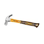 INGCO HCH81027 Claw Hammer - 27mm Drop-Forged Hammerhead, Heat-Treated 45# Carbon Steel, Durable Three-Color Fiberglass Handle for Comfortable Grip ? Built to Last!