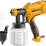 "INGCO SPG3508 Spray Gun - 450W, 220-240V, 800ml Capacity, 550ml/min Flow - Durable, Long-Lasting & Easy to Use with Viscosity Cup & Cleaning Needle"