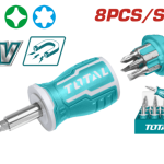 TOTAL TOOLS 8 IN 1  STUBBY SCREWDRIVER SET TACSDS0706