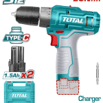 TOTAL TOOLS LITHIUM-ION CORDLESS DRILL TDLI12202
