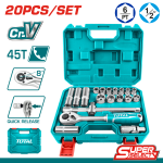 TOTAL TOOLS 20 PCS 1/2" SOCKET SET THT121201