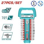 TOTAL TOOLS 27 PCS 1/4" SOCKET SET THT141271