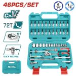 TOTAL TOOLS 46 PCS 1/4" SOCKET SET THT141462