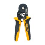 INGCO HRCPG05210 Ratchet Crimping Plier - Durable 6? Tool for 0.25-10mm? Tubular & Pre-Insulated Terminals, Adjustable Pressure, Perfect for AWG 23-7, Packed on Sliding Card.