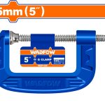 Wadfow WCP1105 5" G Clamp ? 125mm Heavy-Duty Cast Iron Body, T-Shaped Thread for Strong Grip, Paper Card Packaging