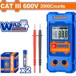 Wadfow WDM1501 Digital Multimeter ? True RMS, 2000 Counts, Auto Range, Measures AC/DC Voltage & Resistance with Smart Function