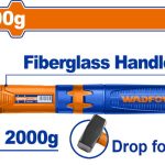 Wadfow WHM2320 2000g Stoning Hammer ? Drop-Forged 45# Carbon Steel Head, Heat-Treated, Fiberglass Handle for Heavy-Duty Striking