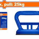 Wadfow WKR1G25 Heavy-Duty Suction Cup Lifter ? 115mm Diameter, 50kg Max Pull, ABS Handle for Glass, Tile & Metal Handling