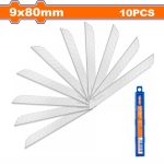 Wadfow WMK1K09 10 Pcs Snap-Off Knife Blades Set ? 9x80mm White Blades, Plastic Box Packed