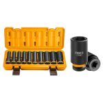 INGCO HKISSD12102 L 10 Pcs 1/2" deep impact socket set